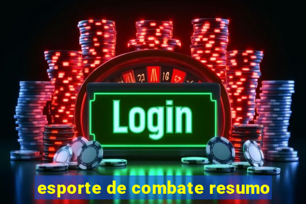 esporte de combate resumo